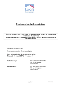 Règlement de consultation