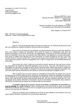 COURRIER MAIRIE FEVRIER 2017 (suite rendez