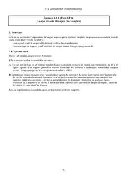 Épreuve EF1 (Unité UF1) : Langue vivante étrangère (hors anglais