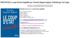 PDF/EPUB Le coup dEtat simplifi&eacute; par Nicolas