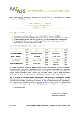 Convocation - AAE-ENSG