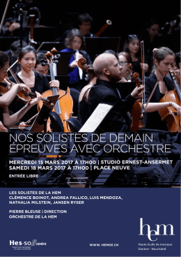nos solistes de demain épreuves avec orchestre - HES