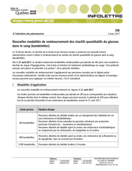 Nouvelles modalit&eacute;s de remboursement des r&eacute;actifs