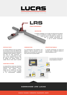 T&eacute;l&eacute;charger le PDF - lucas robotics systems