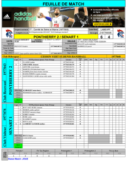 feuille de match