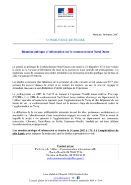 consulter le communiqué de presse relatif à une réunion publique d