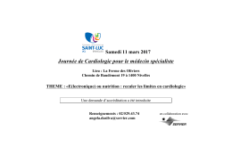 11 mars : Journée de cardiologie pour le médecin spécialiste