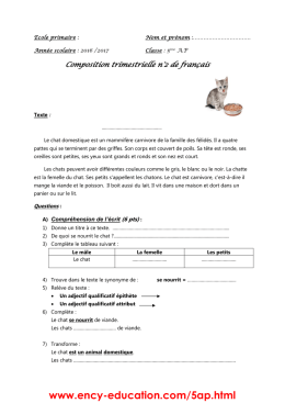 Composition trimestrielle n&deg;2 de fran&ccedil;ais