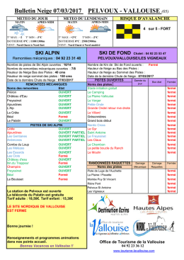 Bulletin Neige 07/03/2017 PELVOUX