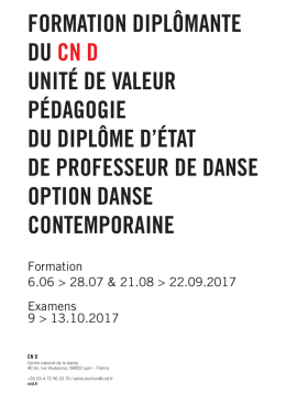 formation dipl&ocirc;mante du cn d unit&eacute; de valeur p&eacute;dagogie du dipl&ocirc;me
