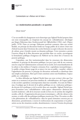 Commentaire sur &laquo; Retour vers le futur