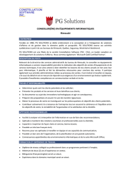 Conseiller en équipement informatiques