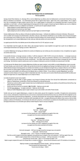 Syst&egrave;me T&eacute;l&eacute;phonique Pour Les Contrevenants