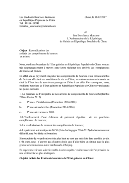 Lettre pour l` AMBASSADE