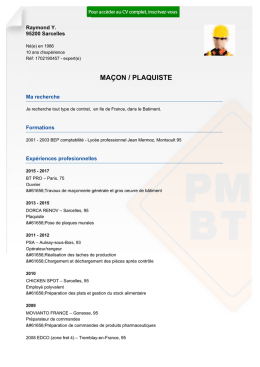 Recrutement CV MAÇON / PLAQUISTE - réf: 1702190457