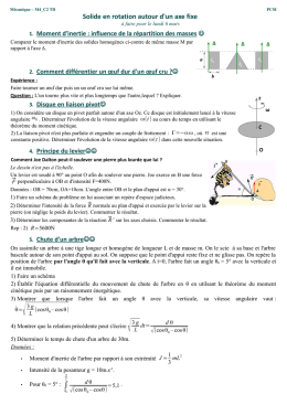 Solide en rotation autour d`un axe fixe