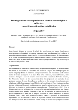 APPEL À CONTRIBUTIONS,20 juin