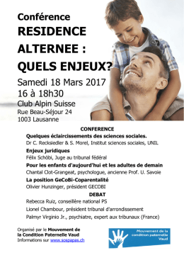 ConferenceResidenceAlternee Sa18 mars