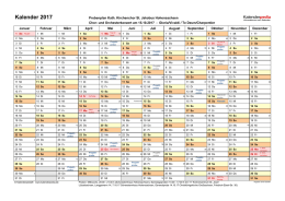 Projektkalender Konzert 2017 - Katholischer Kirchenchor St