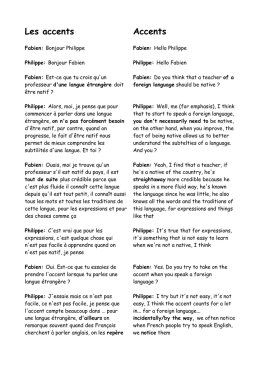 Les accents Accents