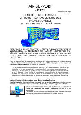 LE MODÈLE 3D THERMIQUE, UN OUTIL INÉDIT AU SERVICE DES