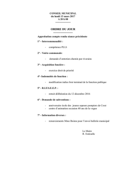 CONSEIL MUNICIPAL