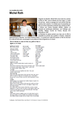 Les recettes des chefs