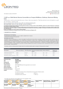 11.00% pa Multi Barrier Reverse Convertible sur Freeport