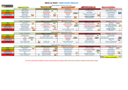 MENU de MARS / MARTXOAKO MENUAK