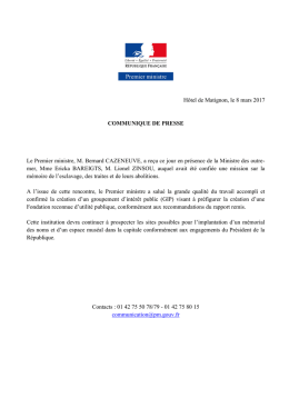 CP Bernard Cazeneuve >Lionel Zinsou remet son rapport de