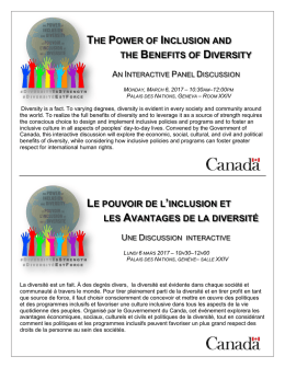 the power of inclusion and the benefits of diversity le pouvoir de l