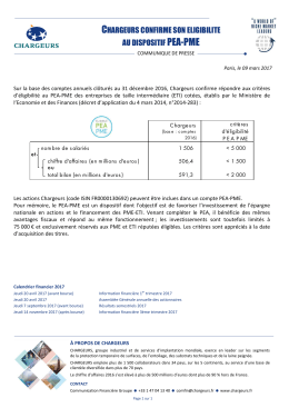 2017.03.09 - Chargeurs - Eligibilité PEA-PME