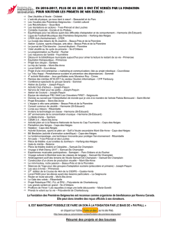 en 2016-2017, plus de 65 205 $ ont &eacute;t&eacute; vers&eacute;s par la fondation pour