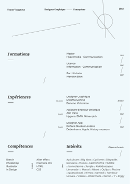 Compétences Intérêts Formations Expériences