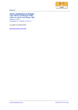 Forum: Propositions de logiciels
