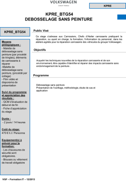 Stage debosselage sans peinture