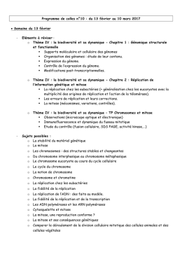 Programme de colles n°10