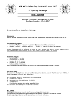 Tournoi pour Jeunes du 10 et 11 septembre 2005