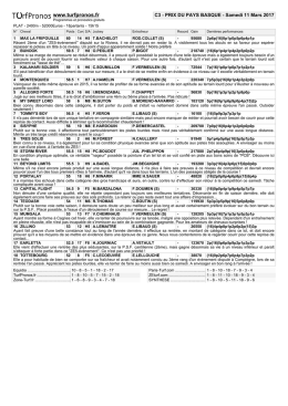 C3 - PRIX DU PAYS BASQUE - Samedi 11 Mars 2017