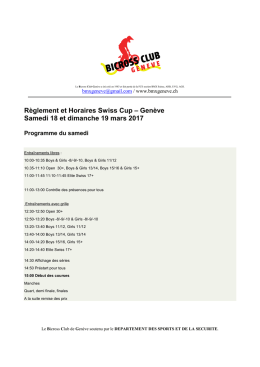 invitation 1re et 2e manches Swiss Cup 18-19 mars