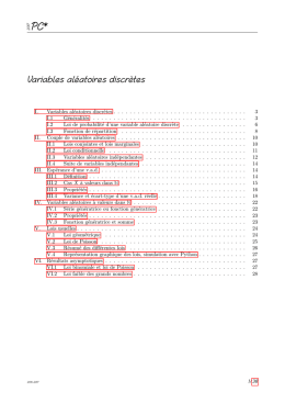 Variables aléatoires discrètes
