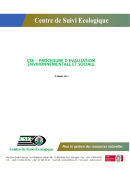 Procedure evaluation Environnementale et Sociale