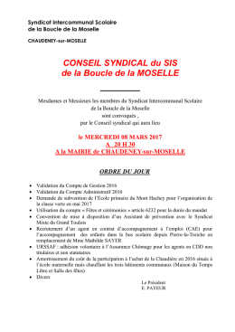 Convocation SIS - Chaudeney sur Moselle
