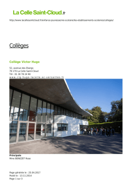 Coll&egrave;ges - La Celle Saint