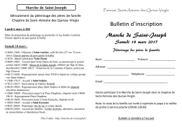 bulletin d`inscription Marche de Saint