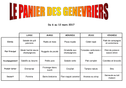 menus du 6 au 10 mars 2017