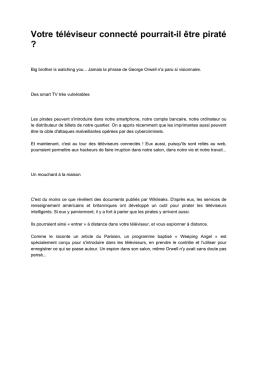 Votre téléviseur connecté pourrait-il être piraté