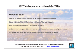 Structure du r&eacute;sum&eacute;