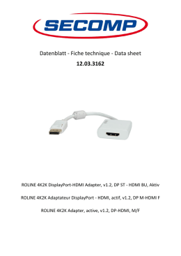 Datenblatt - Fiche technique