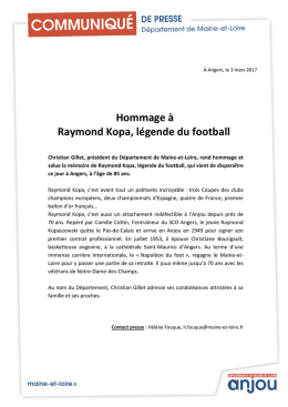 Hommage à Raymond Kopa, légende du football